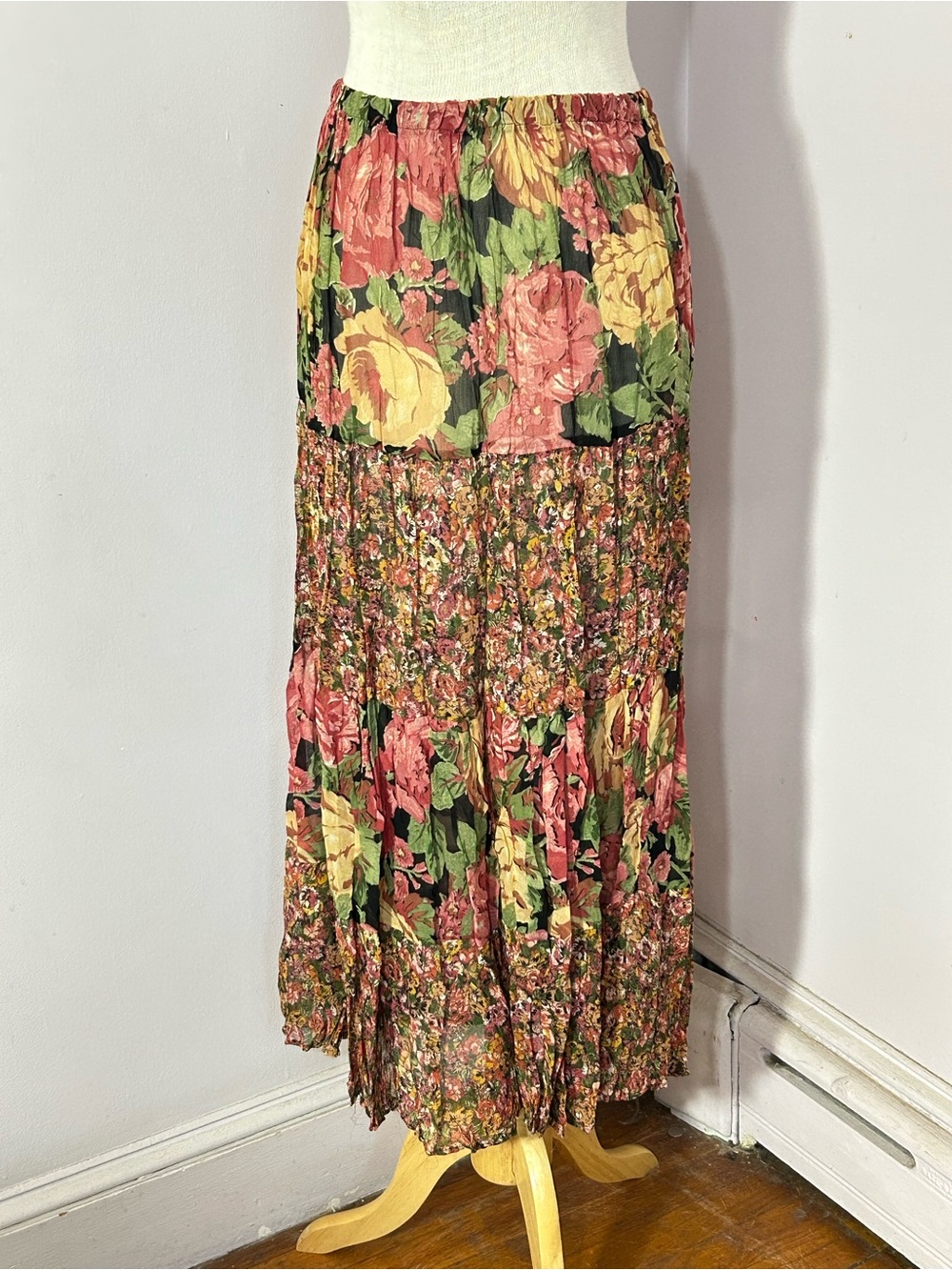 Vintage 1980’s Henri Bendel Sheer Floral Skirt